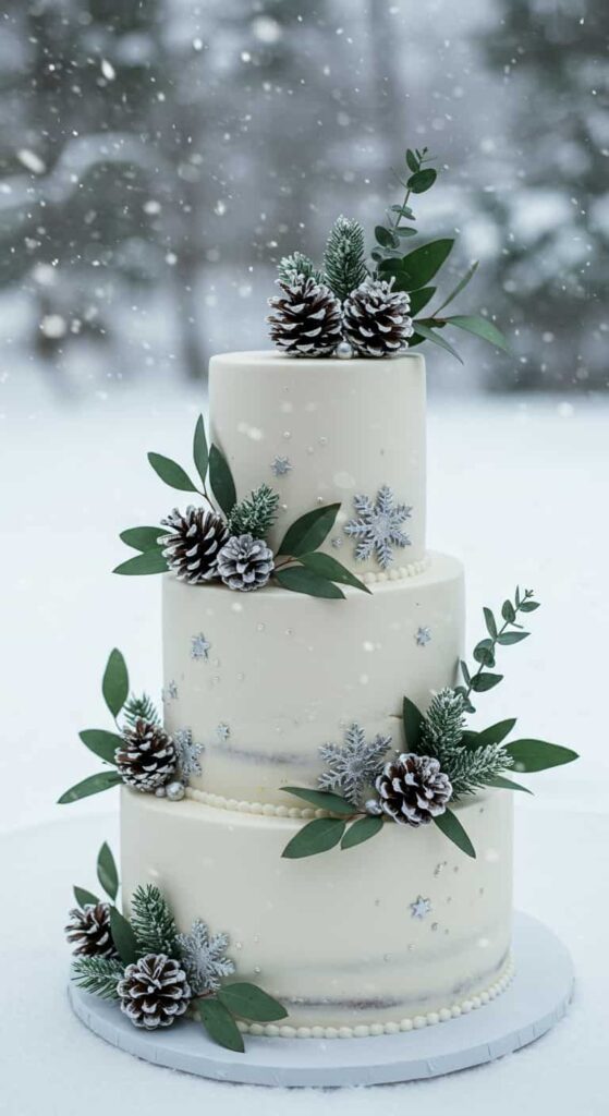Magical Winter Wedding Cake Ideas