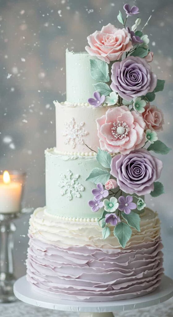 Magical Winter Wedding Cake Ideas