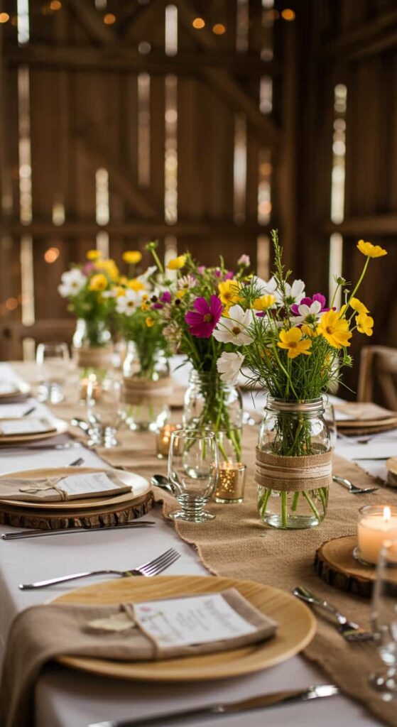 Rustic Wedding Table Decor