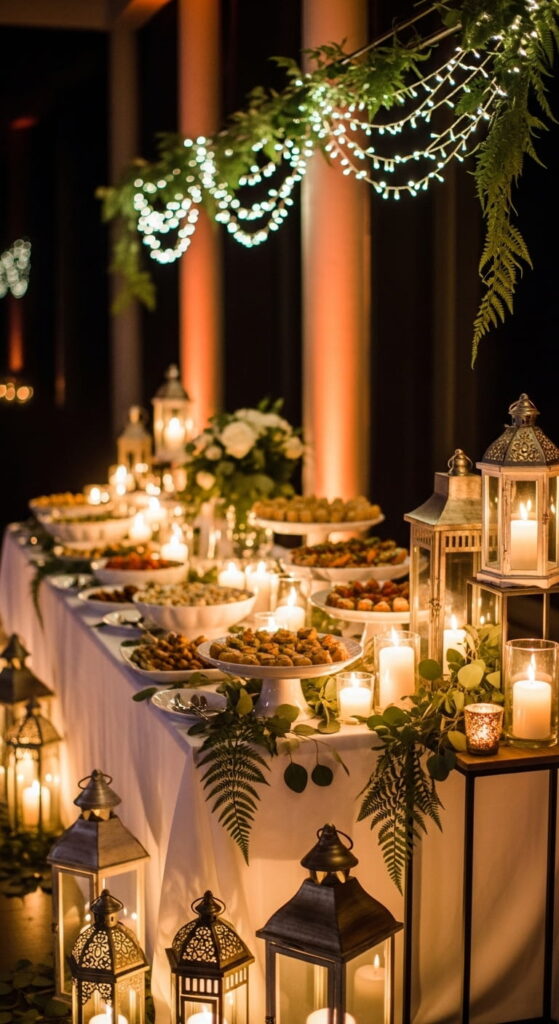 Chic Wedding Buffet Table Ideas